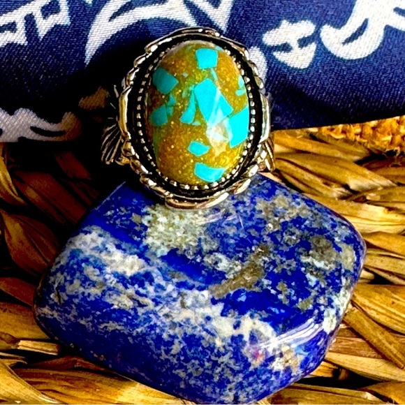 Turquoise silver ring/southwestern - Picture 7 of 7